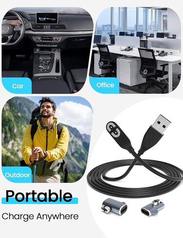 Sinoacc for Shokz Charging Cable 3.3ft USB A Charger Cable Compatible with Openrun Pro Mini OpenComm 2, USB C Adapter for Aftershokz Aeropex AS800 Bone Conduction Headphones in Saudi Arabia