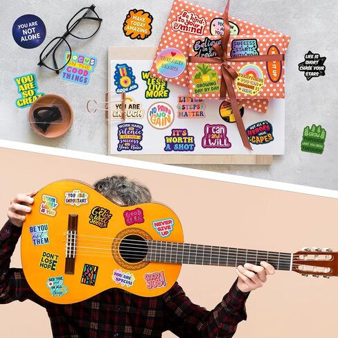 300 قطعة من ملصقات تحفيزية من SigyoJeom، ملصقات فينيل ملهمة مقاومة للماء، تأكيد إيجابي وملصقات اقتباس مشجعة لأجهزة الكمبيوتر المحمولة وزجاجات المياه ومستلزمات لوحة الرؤية in Kuwait