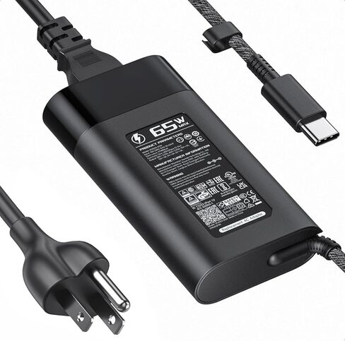 شاحن كمبيوتر محمول HP USB C 65W/45W محول طاقة من النوع C لجهاز HP EliteBook Elite Spectre X360 X2 830 1030 1040 Envy 11 13 14 15 ProBook 430 G6 G7 G8 Chromebook Pavilion، بطول 10 أقدام، مع كابل طاقة المملكة المتحدة in Kuwait