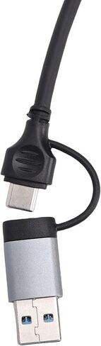 2.5G USB Ethernet Adapter 2-in-1, USB C & A to RJ45 2500Mbps Aluminum Network Adapter for Laptop OS X Wins, Plug and Play in Saudi Arabia