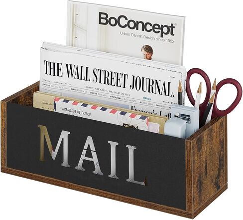 yinmit mail منظم كونترتوب ، حامل بريد مع فتحتين ، حامل رسائل للجدار ، وصول المكتب للبريد ، ومكتب البريد المنظم مثبت على الحائط ، وحامل مغلف الفاتورة لمكتب المنزل in Kuwait