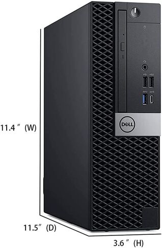 كمبيوتر مكتبي Dell OptiPlex 7050 SFF، Intel Core i7-6700 3.40 جيجا هرتز، 16 جيجا DDR4 رام جديد 1 تيرابايت NVMe M.2 SSD، واي فاي مدمج وبلوتوث، HDMI، DVD-RW، Windows 10 Pro، لوحة مفاتيح وماوس لاسلكي (متجدد) in Kuwait