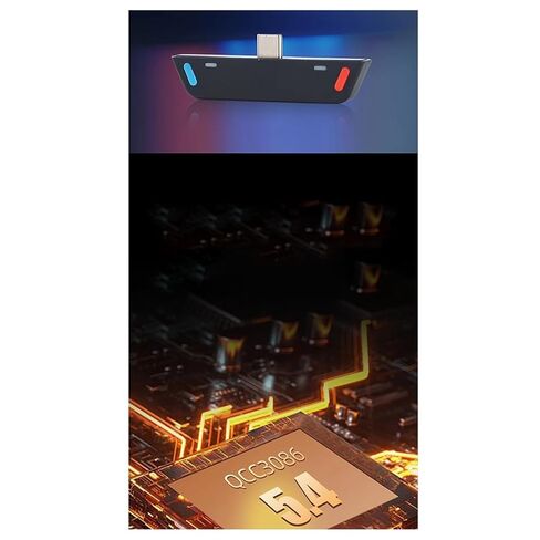 سماعات رأس مرسل بلوتوث 5.4 من النوع C وألعاب الهاتف المحمول من Aboiled - زمن استجابة منخفض، LDAC متكيف، دعم Auracast in Kuwait