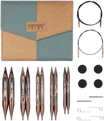 Knitter’s Pride Terra Midi Interchangeable Needle Set 5" (13cm) – 7 US Sizes (2.5 to 8) in Kuwait