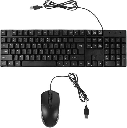 NOLITOY Wired USB Keyboard Mouse Combo Full-Sized Quiet Keyboard with Pad High Response Optical Mouse for Home Office Cafe Computer Accessory in Saudi Arabia