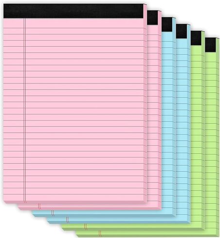 منصات قانونية ملونة 5 × 8 ، 4 حزمة ، منصات نوت مبطنة 5 × 8 كلية محكم ، ورقة الملاحظة 5 × 8 ، ورقة دفتر وردي 5 × 8 مفتحات ملونة ، منصات قانونية وردية 5 × 8 ورقة مبطنة ، 80 من وسادات الباستيل GSM من الورق ، 30 ورقة/وسادة in Kuwait