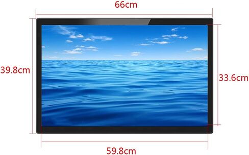 Digital Photo Frames Black/White 27-inch Digital HD IPS Screen Wall-Mounted Advertising Player Video Player Product Size: 66 * 39.8 * 3.5CM (White) (Black) in Saudi Arabia