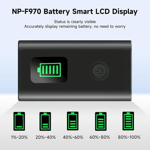NP-F970 Battery with TYPE-C Port, PD 20W Replacement NP-F Batteries for Sony NP-F970 NP-F960 NP-F750 NP-F770 NP-F550, NP-F960/F970 Battery for Sony DSR-PD150 Monitors, MS60C RGBWW LED Video Light etc in Saudi Arabia