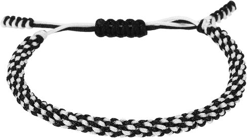 MECCANIXITY Braided Rope Bracelets Plaid Pattern Adjustable Woven Cord Handmade String Stylish Accessory in Saudi Arabia
