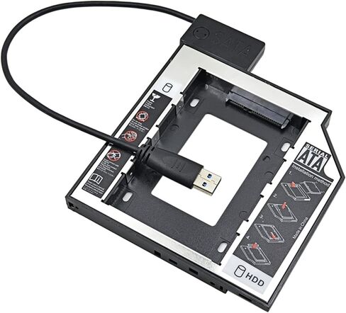 كابل USB 3.0 إلى 6+7 13Pin 5Gbps USB نحيف SATA Slimline مع مؤشر LED لأجهزة الكمبيوتر المحمول ODD Optical Bay لمحول HDD Caddy in Kuwait