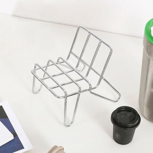 Metal Phone Stands - Sleek & Durable Desk Holder for Phones & Tablets, Stylish Minimalist Design Gifts for Women Men Friends (Black, 10.5x9.5x7.5cm) in Saudi Arabia