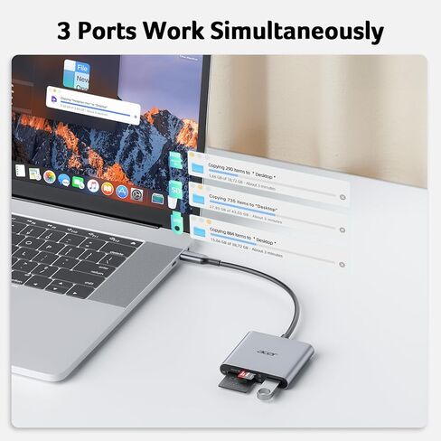 Acer 3 in 1 SD Card Reader Bundle with Acer 10Gbps USB C Hub in Saudi Arabia