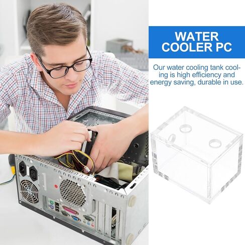 BESPORTBLE DIY Computer Water Cooling Acrylic Reservoir 200ml Tank for PC Liquid Cooling System Compatible with CPU Water Block in Kuwait