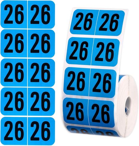 500pcs 2026 Year Label Chart Stickers, 3/4x1-1/2 Inch Eye-Catching Color 26 Data Year File Folder Decals Label with Foldable Divider Design for Tab Envelope File Folders Office Supplies(Orange) in Saudi Arabia