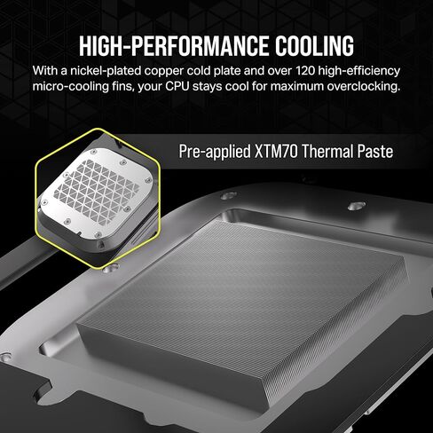 كتلة مائية لوحدة المعالجة المركزية CORSAIR XC7 RGB Elite LCD - شاشة IPS LCD 480x480 - 31 مصباح LED RGB - USB-C - تناسب Intel® LGA 1700 وAMD® AM5 والأقدم - أبيض (متجدد) in Kuwait