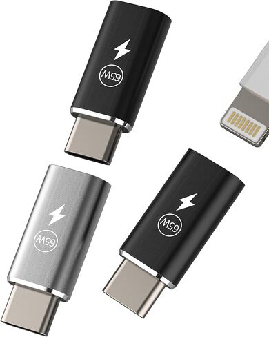 65W Fast Charging Lightning Female to USB C Male Adapter (3 Pack) for iPhone 16 15 Pro Max Cable to Type C Port Charger Adaptor Compatible for Samsung Connector Converter for iPad Power Plug in Saudi Arabia