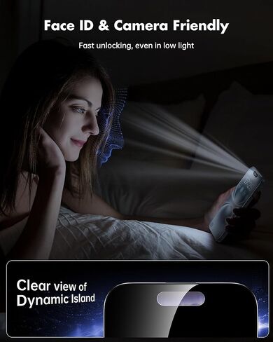 UNBREAKcable Privacy Screen Protector for iPhone 16 Pro Max (6.9-Inch), 2-Pack + 2 Lens Protectors｜25° Anti-Spy｜9H Hardness｜Anti-Fingerprint｜HD Clarity Tempered Glass in Saudi Arabia