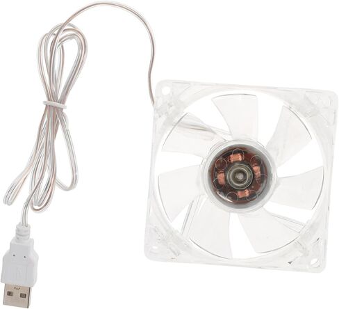 TEHAUX Portable USB Pet Cooling Fan for Hamster Cage Transparent Plastic Small Fan with Practical Summer Cooler for Small Animal Houses and Rooms in Saudi Arabia