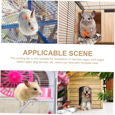 TEHAUX Portable USB Pet Cooling Fan for Hamster Cage Transparent Plastic Small Fan with Practical Summer Cooler for Small Animal Houses and Rooms in Saudi Arabia