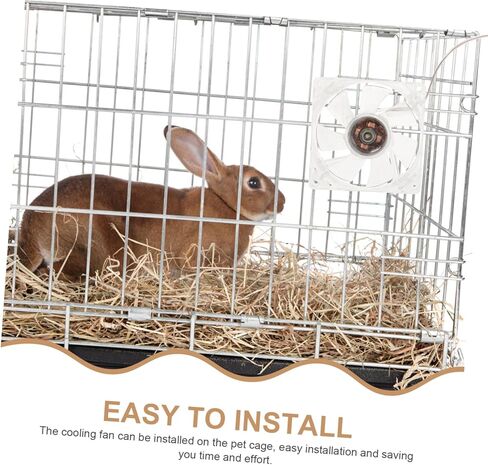 Small Pet Cooling Fan Transparent Acrylic Cage USB Fan Lightweight for Hamsters Gerbils Rabbits Portable Cooling for Pets in Hot Weather in Saudi Arabia