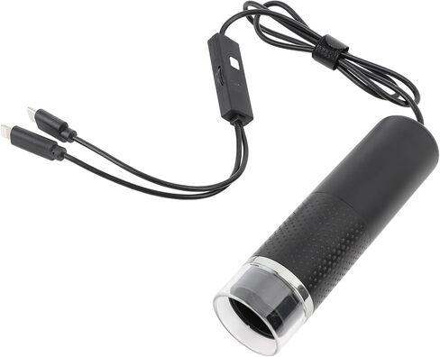 مجهر رقمي قطعة واحدة من Pwshymi، مجهر USB محمول عالي الدقة 1600X مع طول قابل للتعديل لفحص الجلد واختبار الدوائر وتحديد الأحجار الكريمة in Kuwait