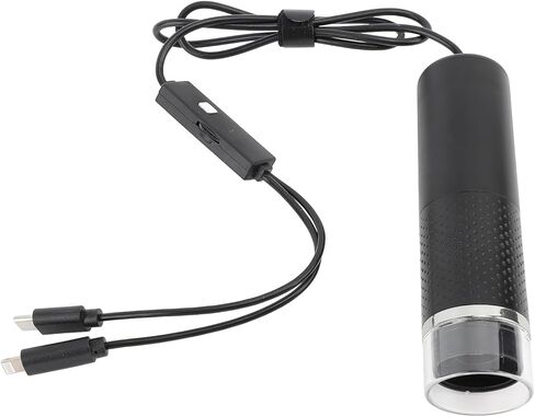 مجهر رقمي قطعة واحدة من Pwshymi، مجهر USB محمول عالي الدقة 1600X مع طول قابل للتعديل لفحص الجلد واختبار الدوائر وتحديد الأحجار الكريمة in Kuwait