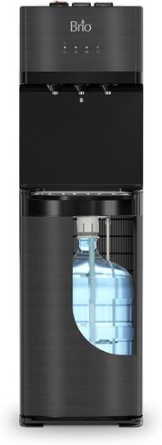 Brio Self Cleaning Bottom Loading Water Cooler Water Dispenser – Black Stainless Steel - 3 Temperature Settings - Hot, Room & Cold Water in Saudi Arabia