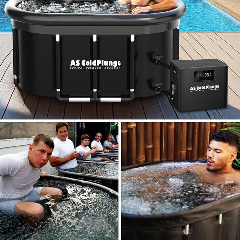 Ice Bath Water Chiller for Cold Plunge Tubs, 1/3 HP Cold Plunge Chiller with Built-in Filter & Pump, Submersible Pump, Insulated Hoses, Ideal for Ice Bath Cold Therapy Recovery 110V in Saudi Arabia