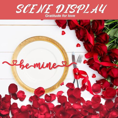 8 قطع من قطع خشبية على سطح الطاولة لعيد الحب مع XOXO، Love، Be Mine، لوحة خشبية لعيد الحب، قطعة ديكور على سطح الطاولة للأطباق وديكورات الطاولة in Saudi Arabia