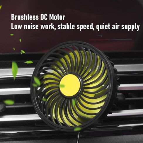 Eujgoov Car Dashboard Aromatherapy Fan USB Vent Fan for Cars & Trucks Powerful Multi Directional Electric for Rear Seats USB Seat for Infants in Saudi Arabia