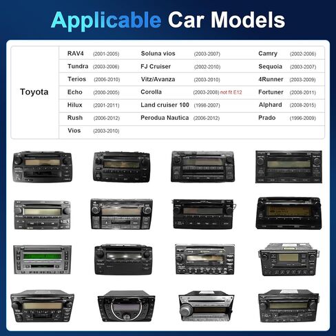 Leadfan Car Radio Stereo for Toyota Corolla 2003-2008 Camry 2002-2006 RAV4 2001-2005 Tundra 2003-2006 Wireless CarPlay Android Auto, 7" TouchScreen with BT GPS NAVI WIFI SWC Backup Camera MIC Pantalla in Saudi Arabia