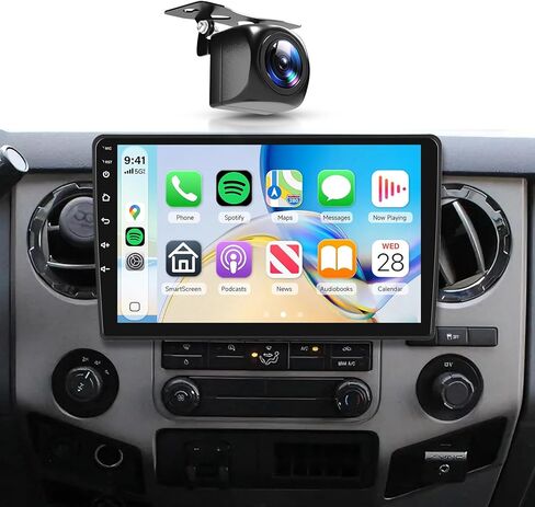 ستيريو سيارة 4G+64G Android 15 لسيارة Ford F150 2004-2008، لـ F250/F350 2008-2016 مع Carplay Android Auto، شاشة لمس 10.1 بوصة راديو GPS/WiFi/Bluetooth 5.0/ FM/32EQ/ SWC/كاميرا احتياطية in Kuwait