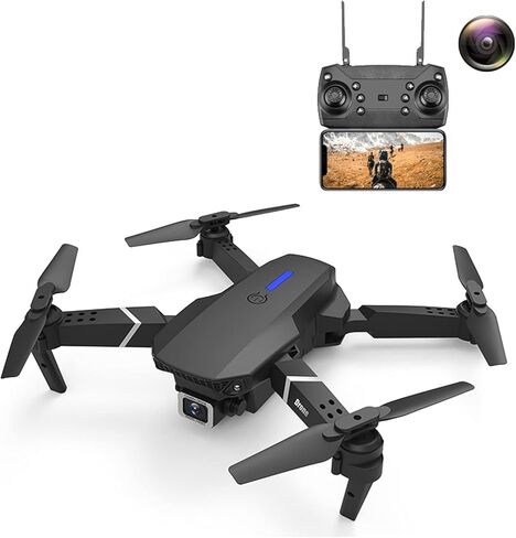 كاميرا Pro 4K أحادية الدقة لتجنب العوائق ثلاثية الجوانب عالية الوضوح طائرة بدون طيار صغيرة قابلة للطي RC كوادكوبتر بدون طيار طائرة تحكم عن بعد سهلة الاستخدام (اللون: أسود) in Saudi Arabia