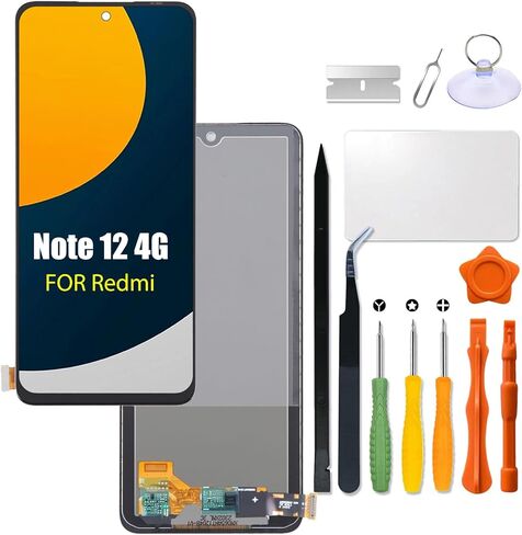 استبدال شاشة LCD Redmi Note 12 4G لـ redmi 23021RAAEG | 23021RAA2Y | 23027RAD4I | 23028RA60L LCD مجموعة المحولات الرقمية لشاشة تعمل بلمس مع طقم تصليح in Kuwait