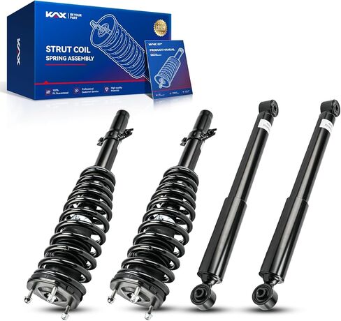 KAX Quick Front Rear Struts for Honda 2006 2007 2008 2009 2010 2011 Civic 1.8L Front Rear Shocks Complete Struts Assemblies with Coil Spring Set of 4, Replace 172285 172284 5504 * 2 in Saudi Arabia