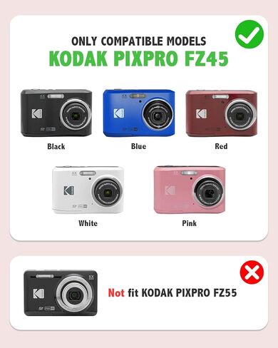 حافظة كاميرا من السيليكون لكاميرا Kodak PIXPRO FZ45 الرقمية، غطاء ناعم وغطاء مطاطي نحيف للكاميرا، غطاء واقٍ للسفر، خفيف الوزن، مضاد للخدش in Kuwait