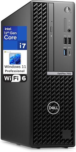 كمبيوتر مكتبي للأعمال Dell OptiPlex 7000 SFF صغير الحجم، الجيل الثاني عشر Intel 12-Core i7-12700، ذاكرة الوصول العشوائي DDR4 سعة 16 جيجابايت، 1 تيرابايت PCIe SSD، DVDRW، WiFi 6، بلوتوث، لوحة مفاتيح وماوس، Windows 11 Pro (متجدد) in Kuwait