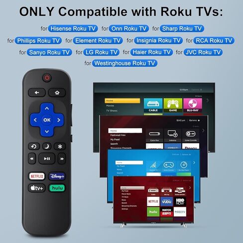 Replacement Remote Control Compatible for Roku TV in Saudi Arabia
