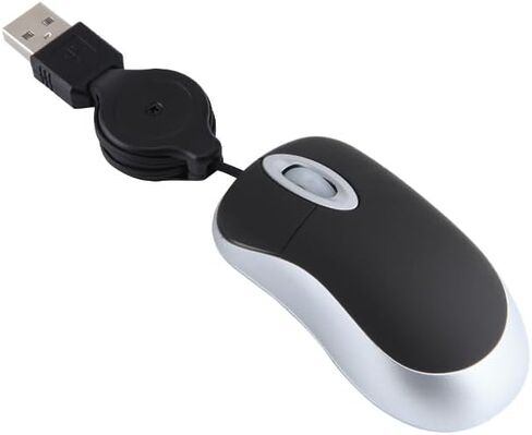 ماوس سلكي صغير، ماوس USB بصري محمول صغير الحجم للسفر مع سلك USB قابل للسحب، فئران مدمجة للأيدي الصغيرة للكمبيوتر المحمول والكمبيوتر المكتبي والمنزل والمدرسة والأطفال والبنات والأولاد والأطفال هدية باللون الأرجواني in Kuwait