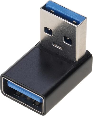 USB ذكر إلى أنثى 90 درجة محول التمديد الأيمن USB موصل تصاعدي لمزامنة البيانات لمروحة الكمبيوتر المحمول in Saudi Arabia