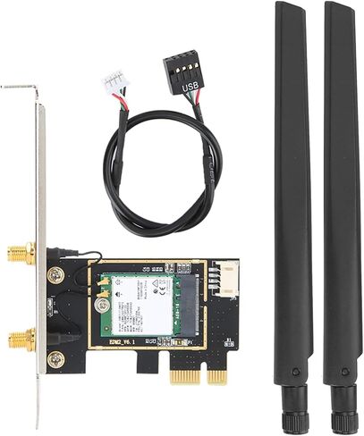بطاقة الشبكة اللاسلكية Yunseity ثنائية النطاق، 1730 ميجا بت في الثانية PCIe WiFi 6 9260NGW 5.0، مع هوائي عالي الكسب 8DBi، لـ 10 أنظمة تشغيل in Kuwait