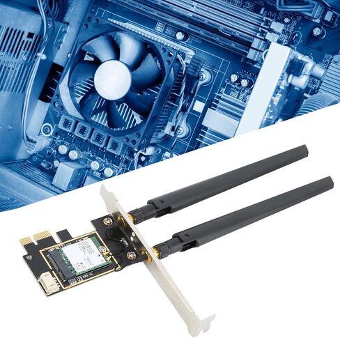 بطاقة الشبكة اللاسلكية Yunseity ثنائية النطاق، 1730 ميجا بت في الثانية PCIe WiFi 6 9260NGW 5.0، مع هوائي عالي الكسب 8DBi، لـ 10 أنظمة تشغيل in Kuwait