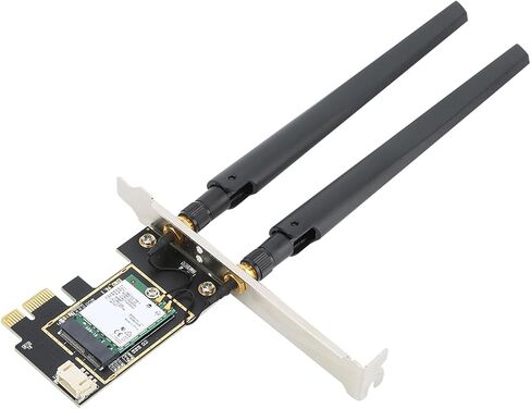 بطاقة الشبكة اللاسلكية Yunseity ثنائية النطاق، 1730 ميجا بت في الثانية PCIe WiFi 6 9260NGW 5.0، مع هوائي عالي الكسب 8DBi، لـ 10 أنظمة تشغيل in Kuwait