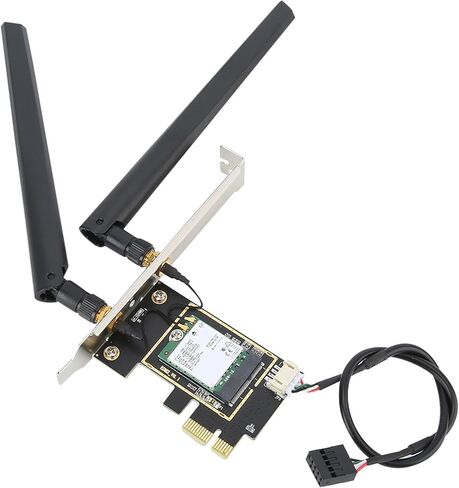 بطاقة الشبكة اللاسلكية Yunseity ثنائية النطاق، 1730 ميجا بت في الثانية PCIe WiFi 6 9260NGW 5.0، مع هوائي عالي الكسب 8DBi، لـ 10 أنظمة تشغيل in Kuwait