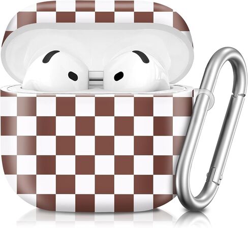 متوافق مع حافظة AirPod الجيل الرابع 2024، غطاء واقٍ مقاوم للصدمات ومضاد للسقوط، حافظة لطيفة للنساء والرجال مع سلسلة مفاتيح (فيونكة زرقاء) in Kuwait