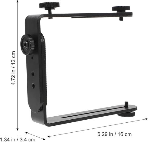 BESPORTBLE Metal Flash Light Bracket with Screw Detachable Dual Metal Connections for Tripods and Monopods Camera Holder Replacement for Photography Enthusiasts in Saudi Arabia