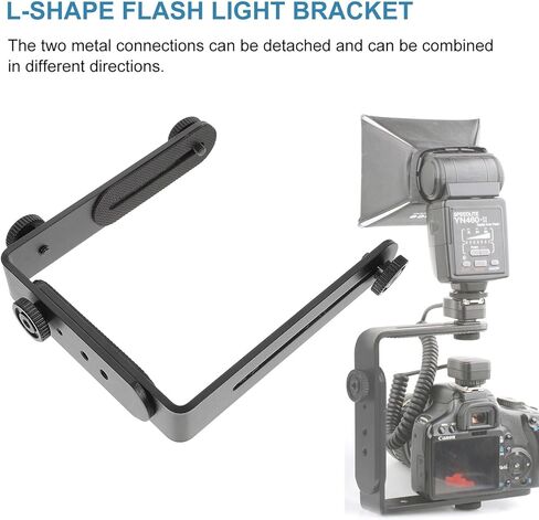 BESPORTBLE Metal Flash Light Bracket with Screw Detachable Dual Metal Connections for Tripods and Monopods Camera Holder Replacement for Photography Enthusiasts in Saudi Arabia