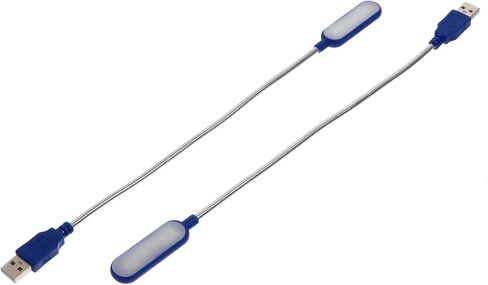 POPETPOP 2 قطعة مصابيح قراءة للكمبيوتر المحمول USB المحمولة، مصابيح كمبيوتر محمول صغيرة مع ضوء أبيض، أضواء ليلية محمولة للسفر والاستخدام المكتبي، أزرق in Kuwait