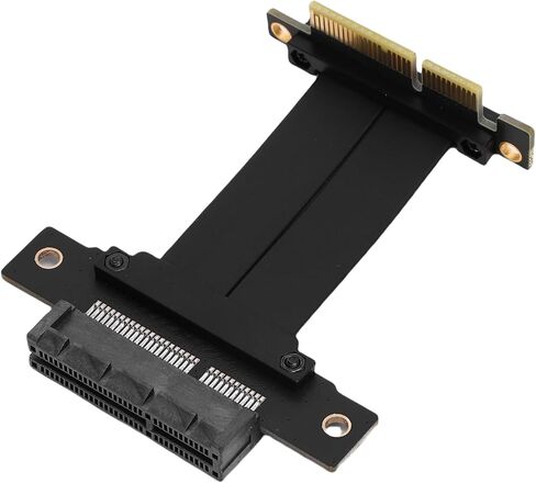 Diyeeni PCIe 4.0 X4 Extension Cable, PCIe Gen4 GPU Extension Cable, 8Gbps High Speed 90 to 180 Anti EMI Design for M.2 WiFi GPU SSD Card with Flexible Flat (5cm) in Saudi Arabia