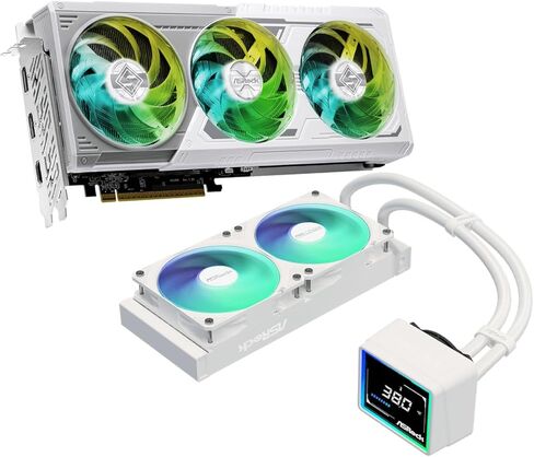 ASRock Radeon RX 9060 XT Steel Legend 16GB OC & Challenger White 240 Digital AIO Cooler Bundle | White Build with 3" Display & Polychrome SYNC in Saudi Arabia